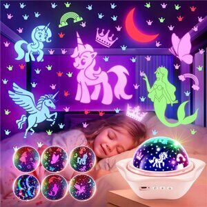 Girls Toys for Girl Gifts, 6 Films Light Projector Unicorn Toys